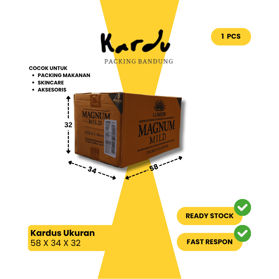 Kardus Bekas Magnum Mild || Kardus Packing Barang | Harga Murah Per Pcs | Kondisi Layak Pakai
