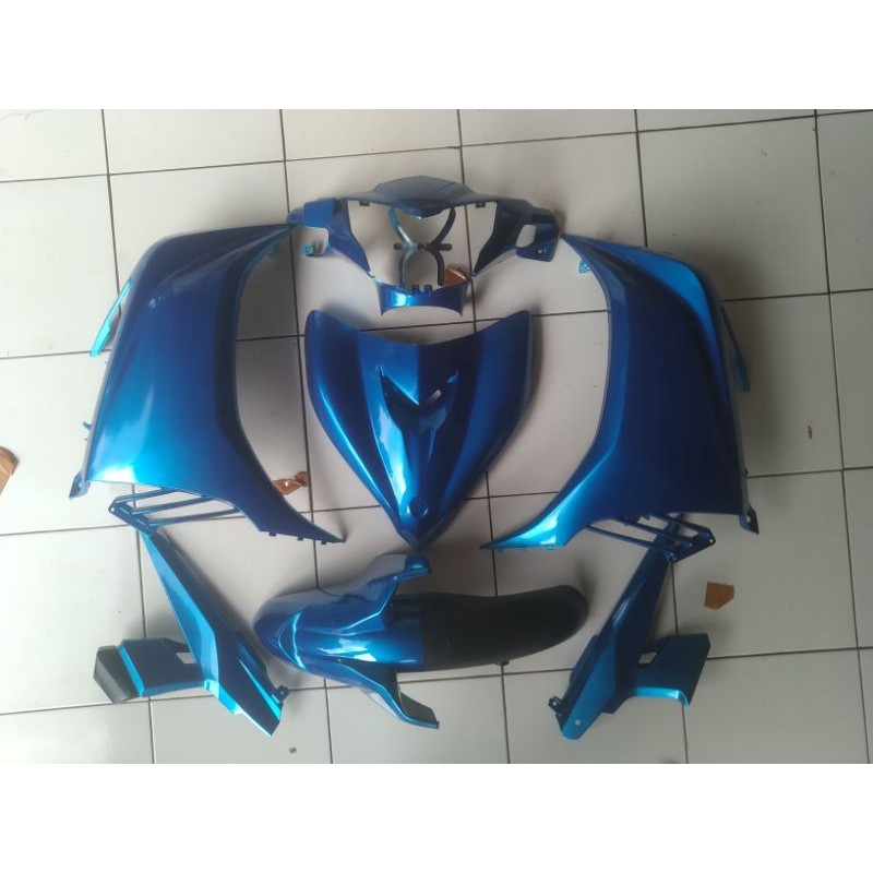 Cover body full body halus mx new 135 full biru yamaha lc 135 Terlaris