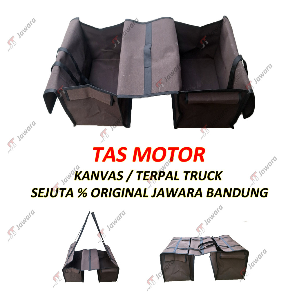 Jawara Tas Obrok Motor Super Kuat Bahan Kanvas Terpal Truck Model Tutup Samping
