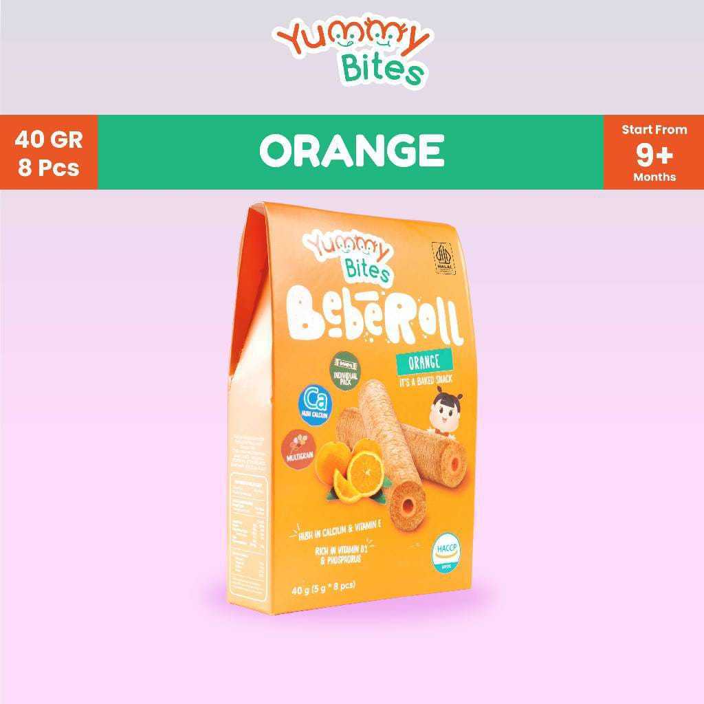 YUMMY BITES-YUMMY BITES BEBEROLL ORANGE 40GR