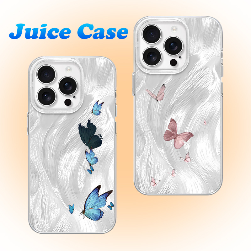 Softcase protection Casing HP 2D ins Creative butterfly pink blue design pattern bling For OPPO 4G 5