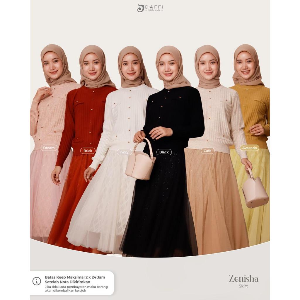 Daffi Hijab - Zenisha Skirt Series - Rok Wanita - Bawahan Wanita Motif Muslim