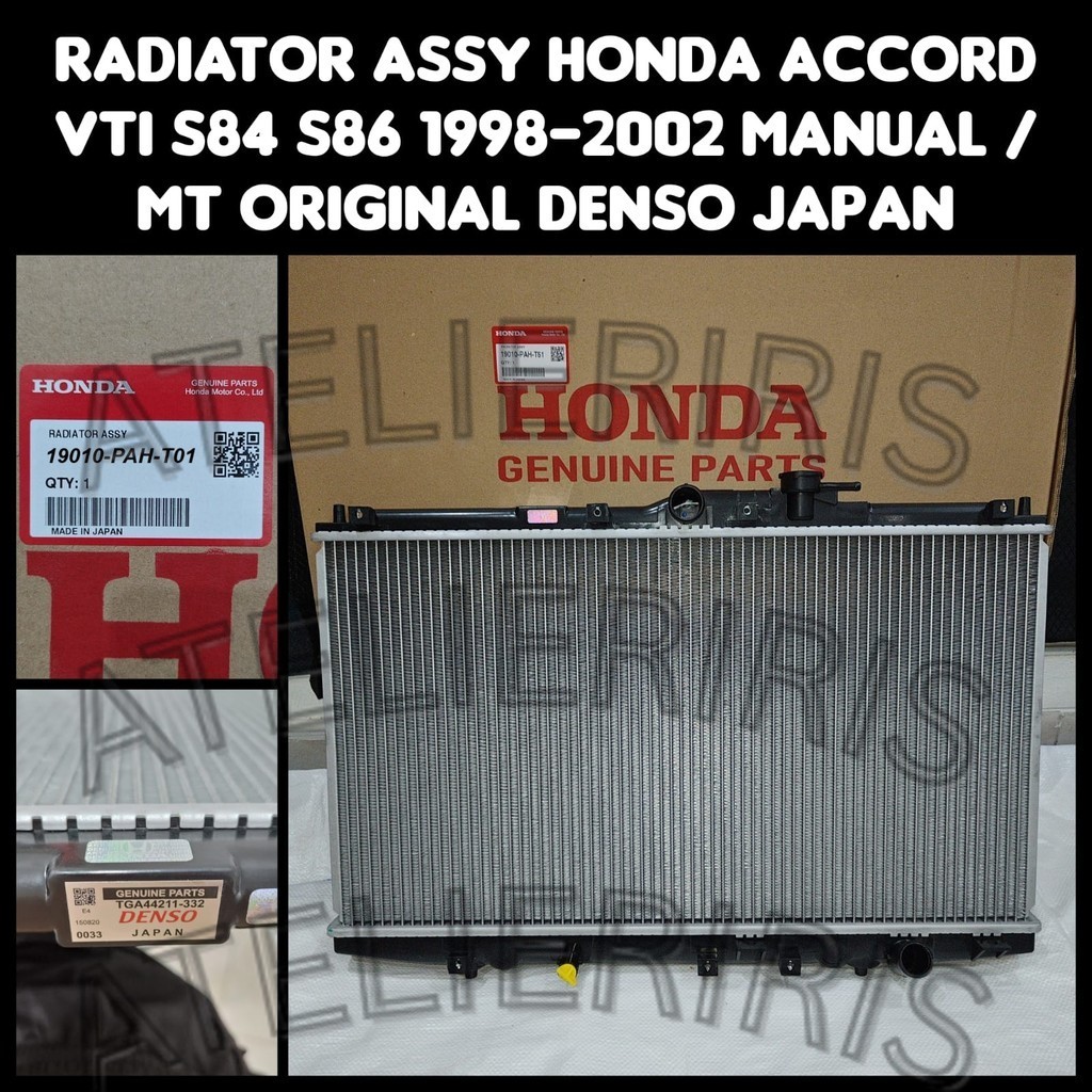 RADIATOR ASSY HONDA ACCORD VTI S84 S86 1998-2001 MANUAL ORIGINAL ORI DENSO JAPAN