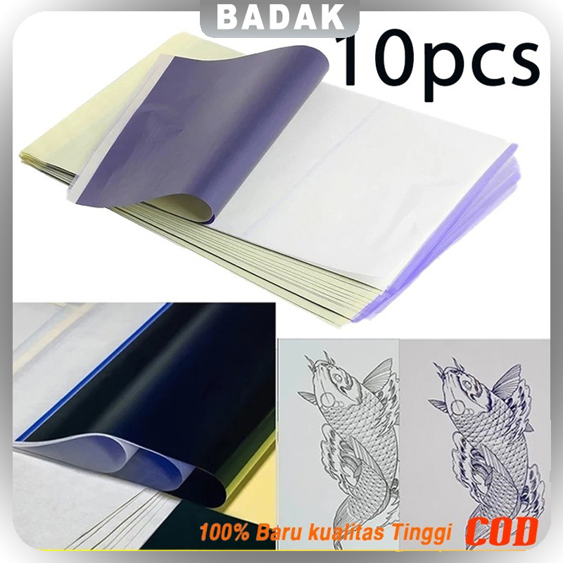 10Pcs Kertas Transfer Tato/Kertas Karbon Tato Thermal/stiker Tato/kertas Stencil Tattoo/paper Ink Ta
