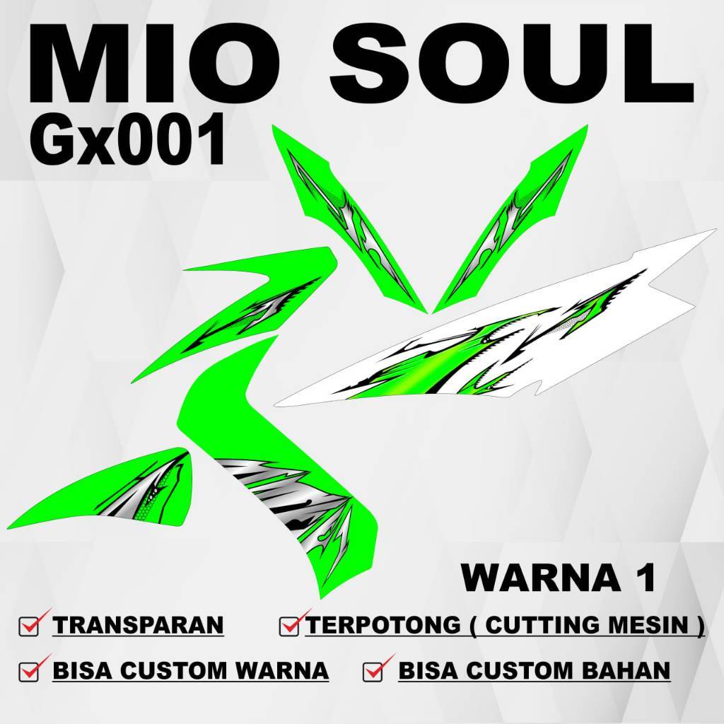 COD Stiker Mio Soul Karbu  Striping Mio Soul Karbu  Stiker Sticker transparan hologram Mio Soul Karb