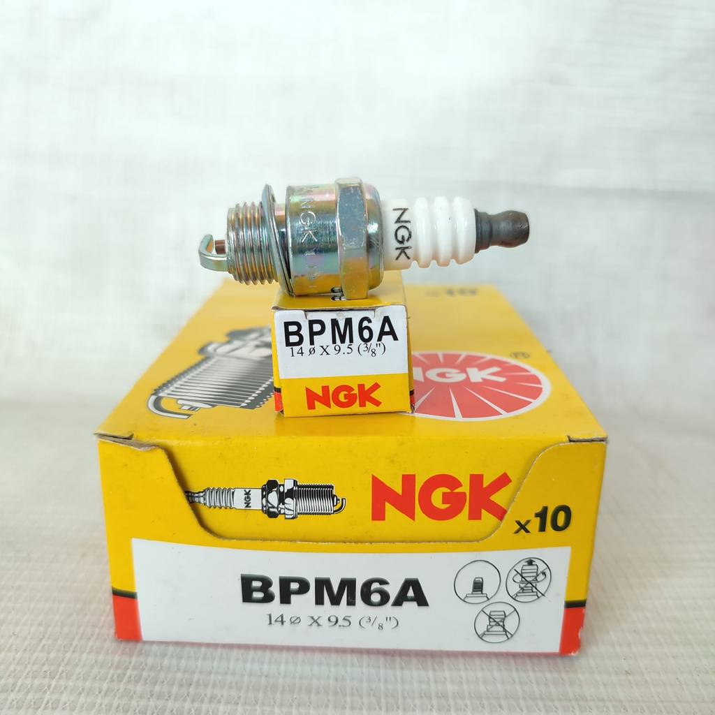 ( PAKET 10 ) BUSI NGK BPM6A ( Mesin Rumput Gergaji Mesin Traktor )