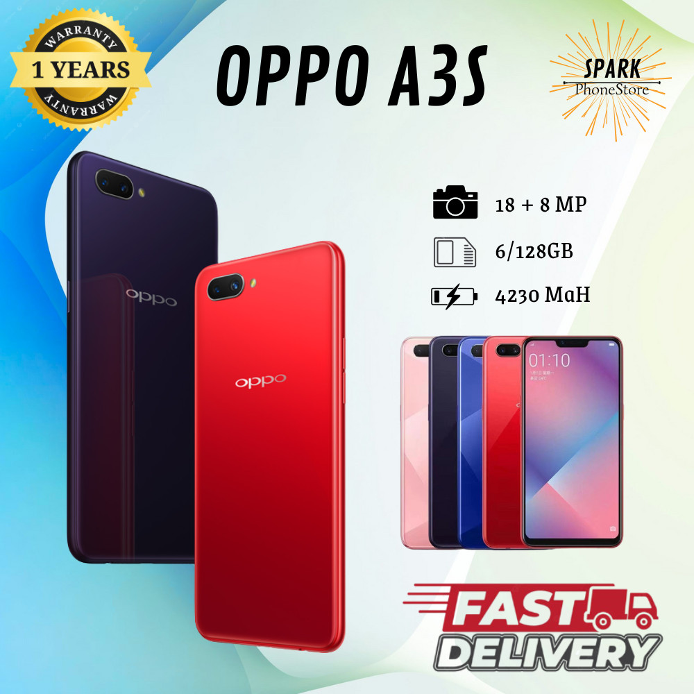 HP OPPO A3S RAM  6/128 SECONDHAND 99%GARANSI TOKO 12 BULAN  LIKE A NEW  TERPERCAYA AMANAH?