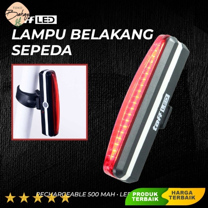 Lampu Belakang Sepeda Rechargeable 500 mAh LED COB 26 Chip