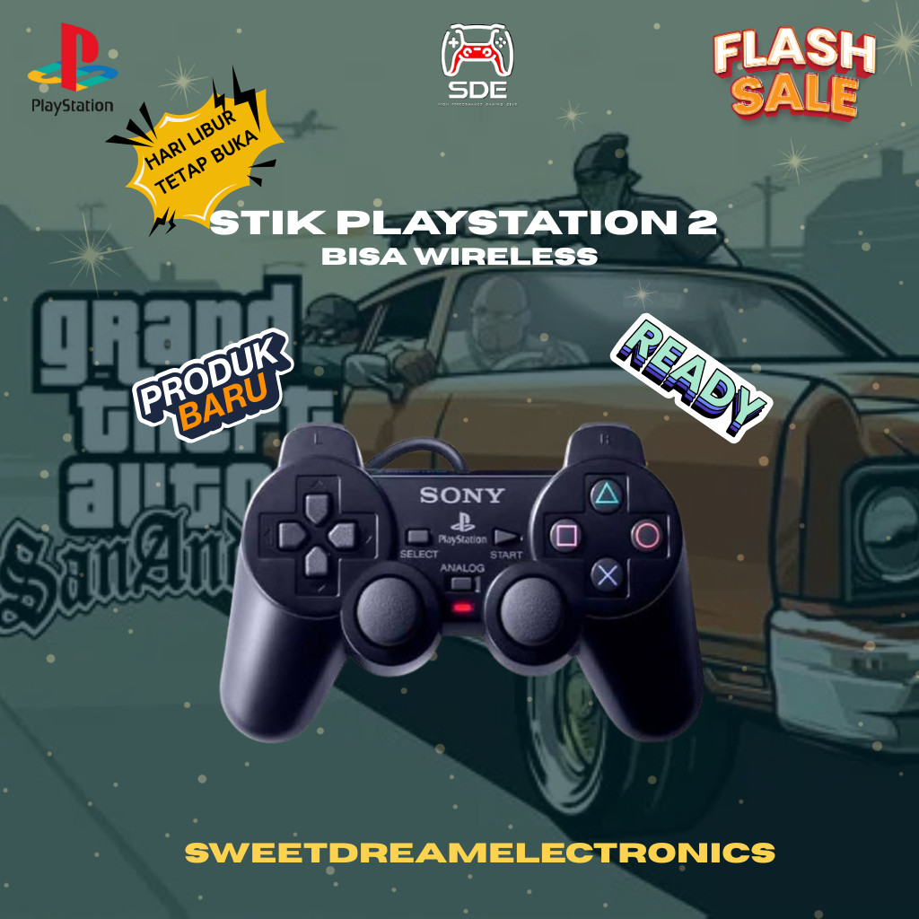 SONY Stik Stick PS2 Playstation 2 Wired Kabel Sony OP