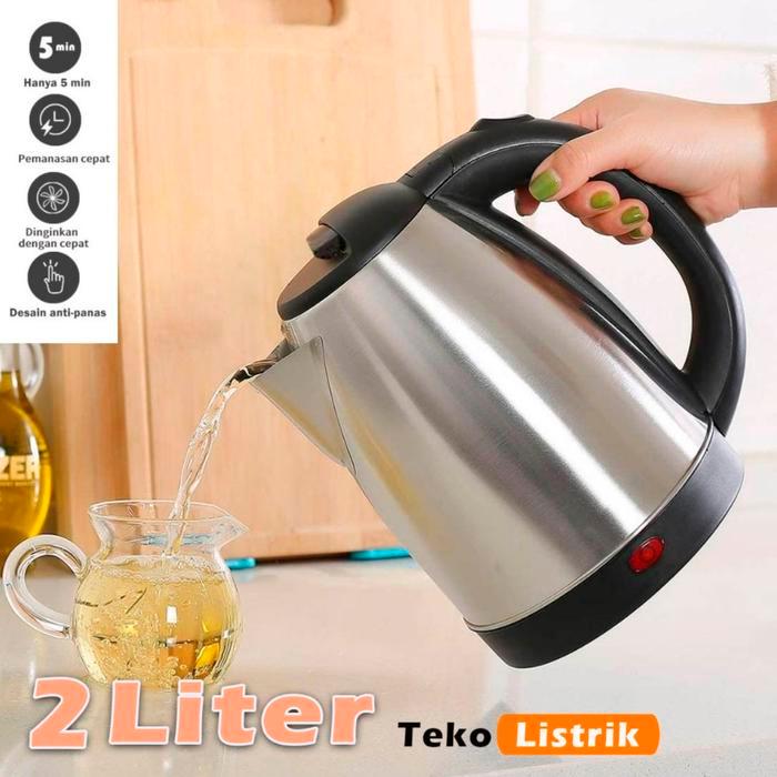 Teko Listrik Stainless Teko Pemanas Air Otomatis Mayama 2 Liter - Teko Elektrik 2 Liter