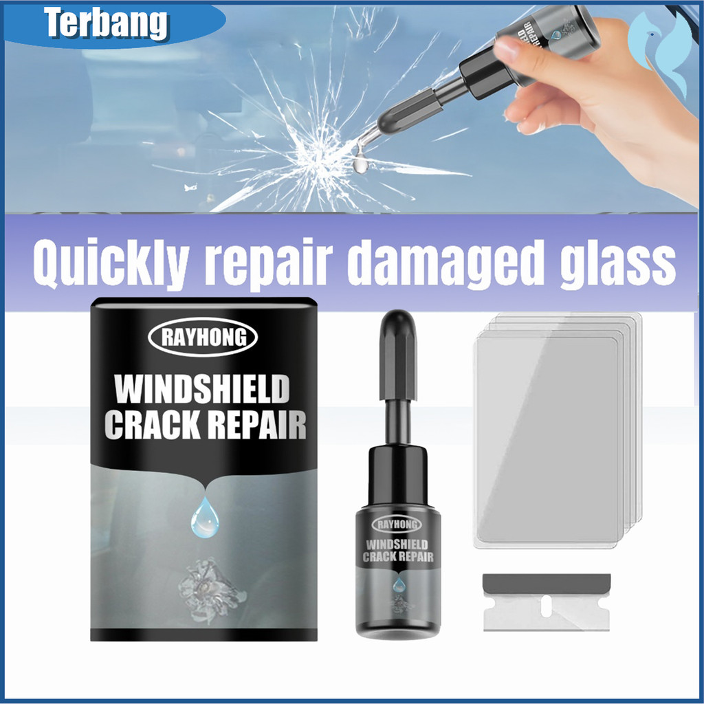 Cairan Perbaiki Kaca Retak (Mobil/HP) - 1 Kali Oles Habis Retak, Tanpa Bekas