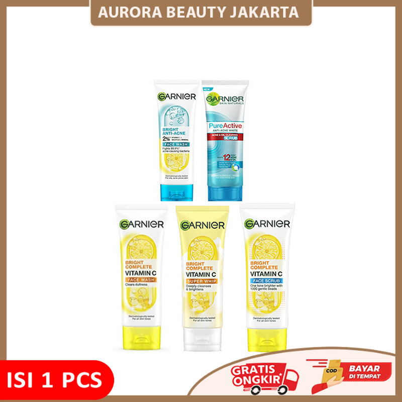 GARNIER PENCUCI MUKA LIGHT  COMPLATE LEMON  KUNING 100ML ISI 1