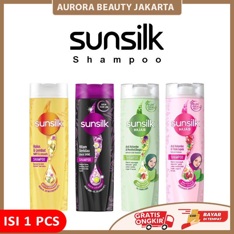 SUNSILK HIJAB SHAMPOO 160 ML - 300 ML SHAMPOO ALL VARIAN AURORA BEAUTY JAKARTA ISI 1