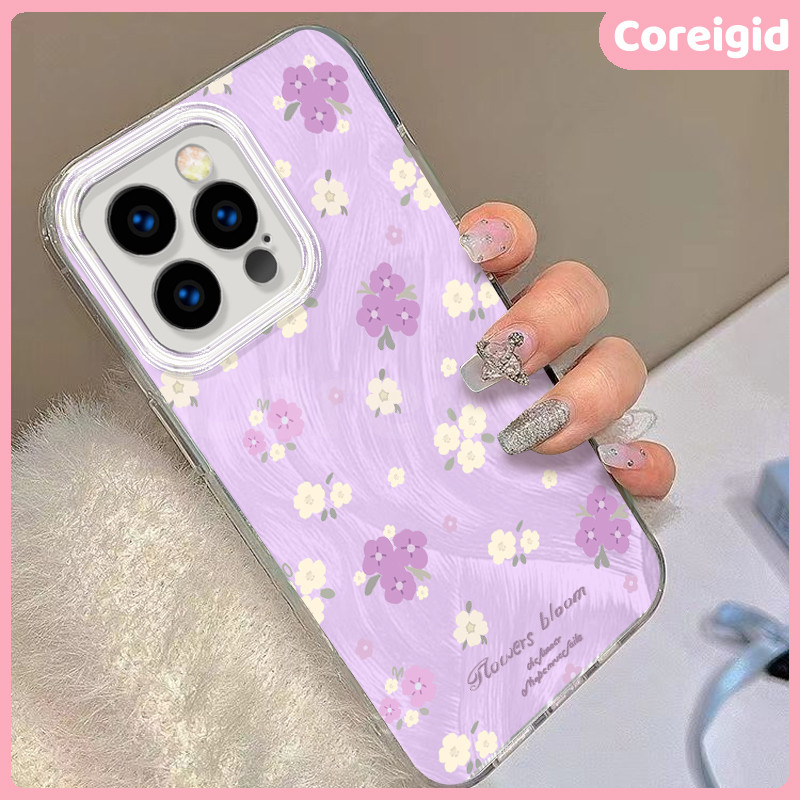 Case iphone 11 15 13 16 XR 12 Pro 14 pro max X 7 plus 8plus xs max 6 plus 11pro bunga plum ungu aest