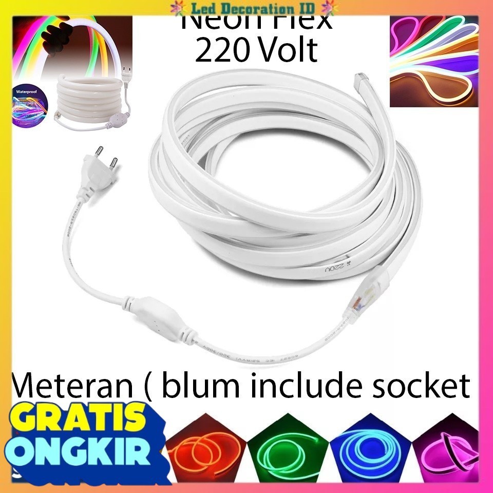 LAMPU NEON FLEX LED SMD 2835 120LEDS PERMETER KHUSUS METERAN