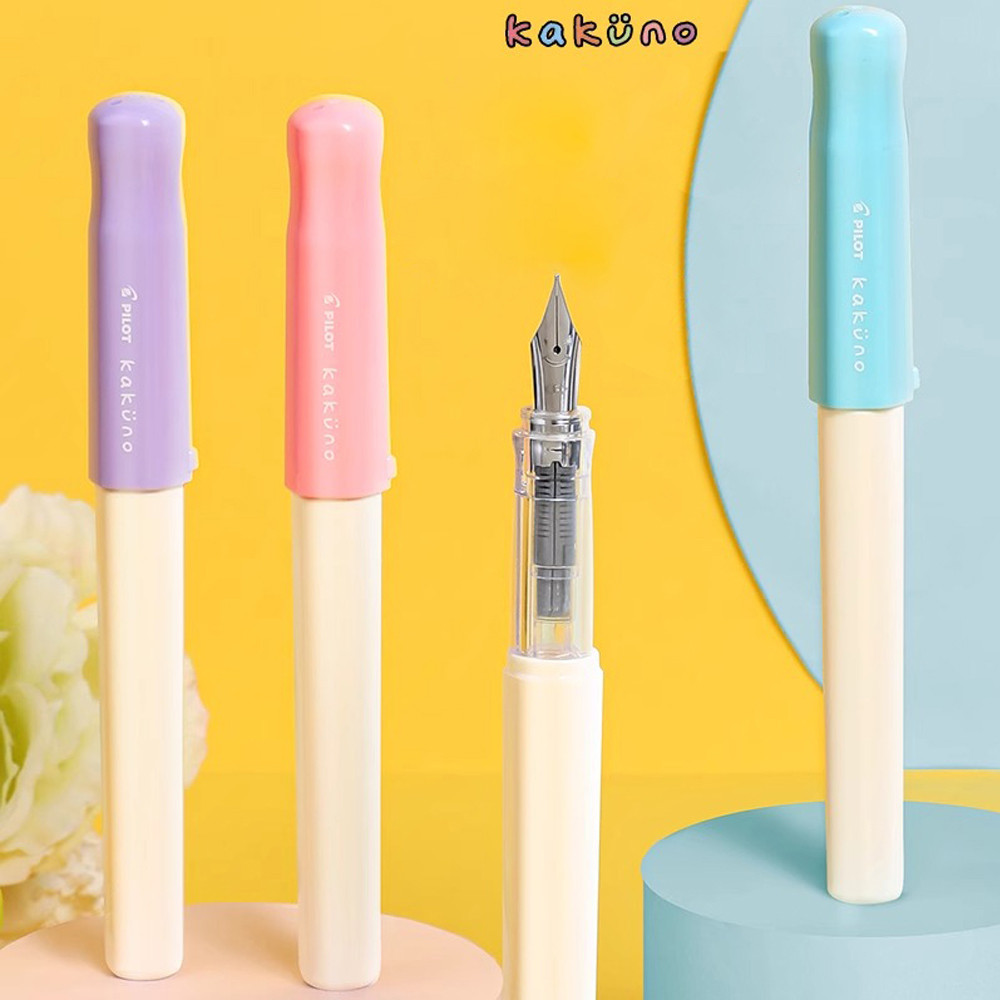 PILOT Smiley Face KAKUNO Fountain Pen Student Specific FKA-1SR Gift Box Set for Upright ildren's Han