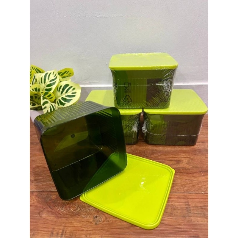 4pcs Snack box toples bening kristal warna spesial hijau