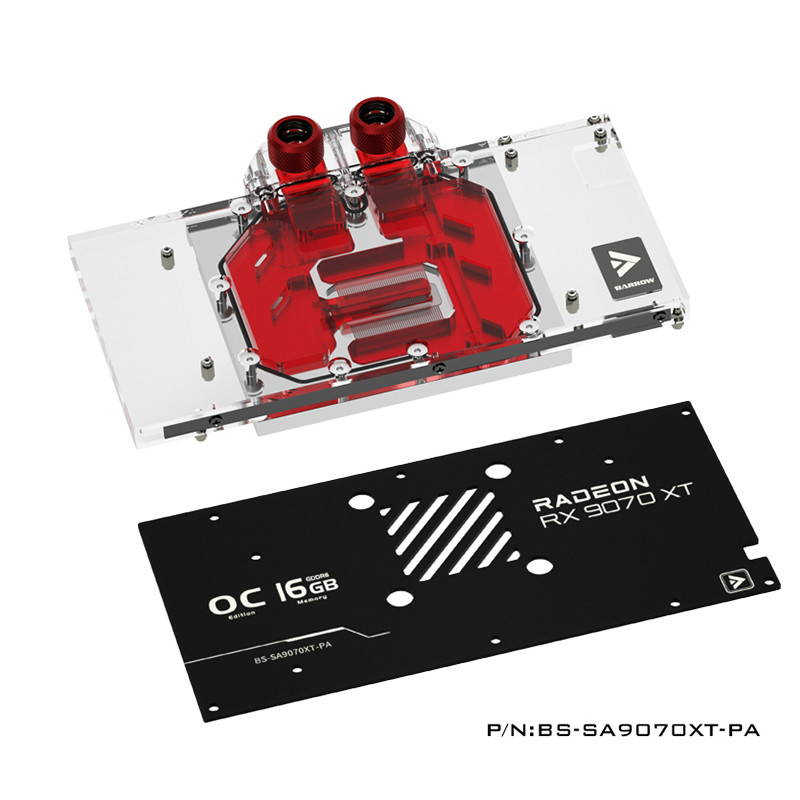 Barrow GPU Block For Sapphire RX9070XT  Gaming OC 16GB Nitro+ , Graphics Card Water Cooler , PC Cool