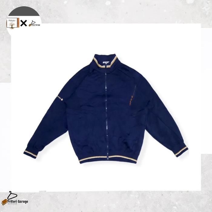Windbreaker Running Track Jacket Asics Recorder Navy Stripe List White