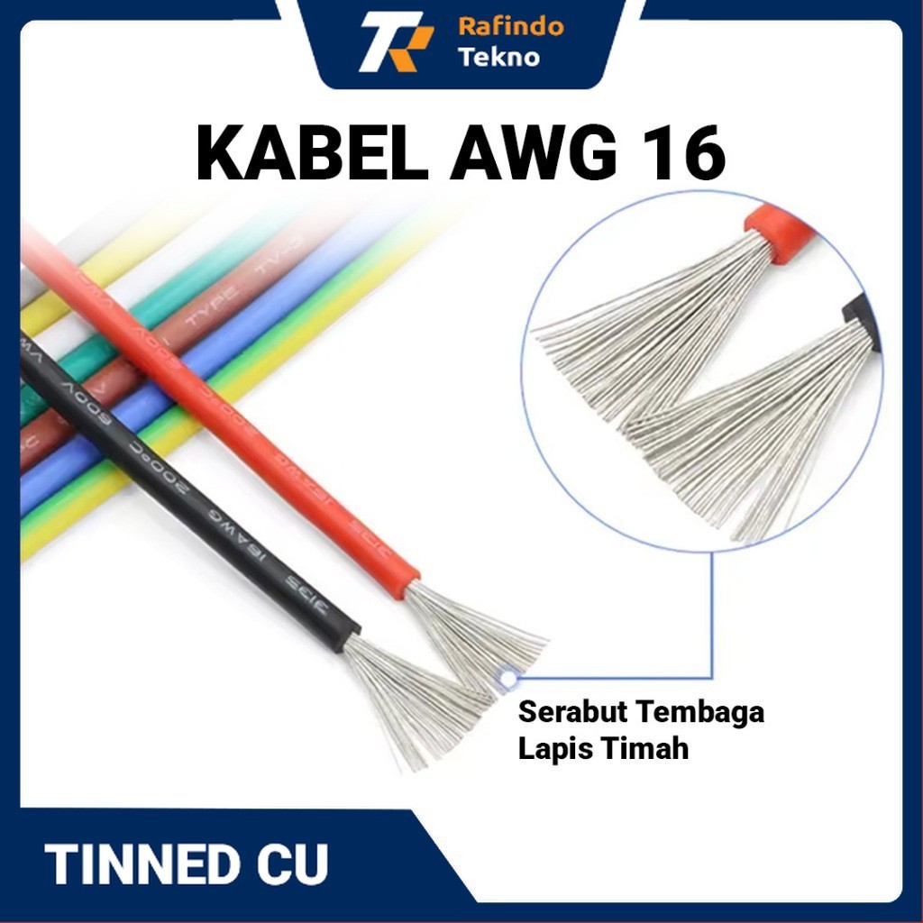 Kabel AWG 16 Tinned CU UL1015 - Harga per meter