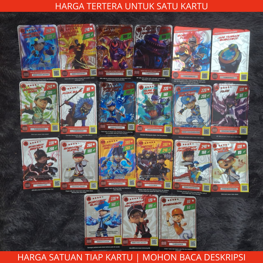 Kartu Choki Choki Mecha Gentar Boboiboy Monsta Galaxy Card TCG Foil