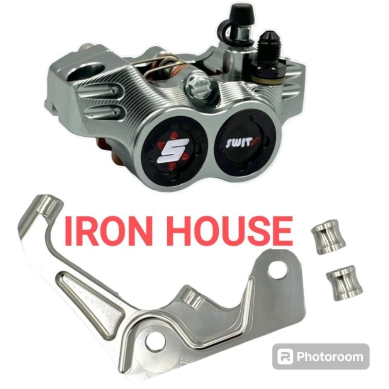 Paket kaliper DEPAN swits 4 piston formula pnp nmax aerox old & new disc 230mm dan disc 260mm