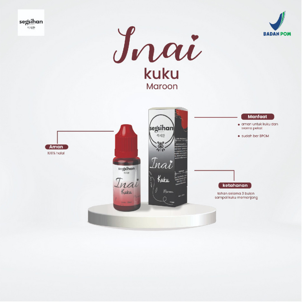 Inai Kuku Muslimah Halal Inaiku Termurah - Inai Bpom Original 20 ML