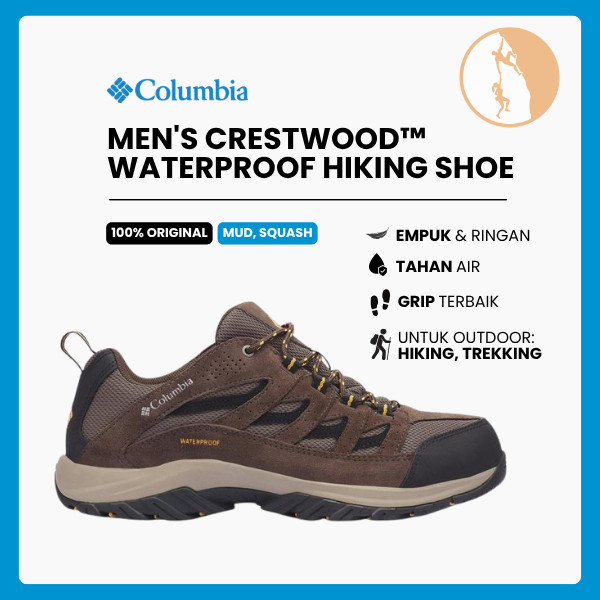 Sepatu Gunung/Hiking Pria - Columbia Men's Crestwood™ Waterproof - Mud/Squash