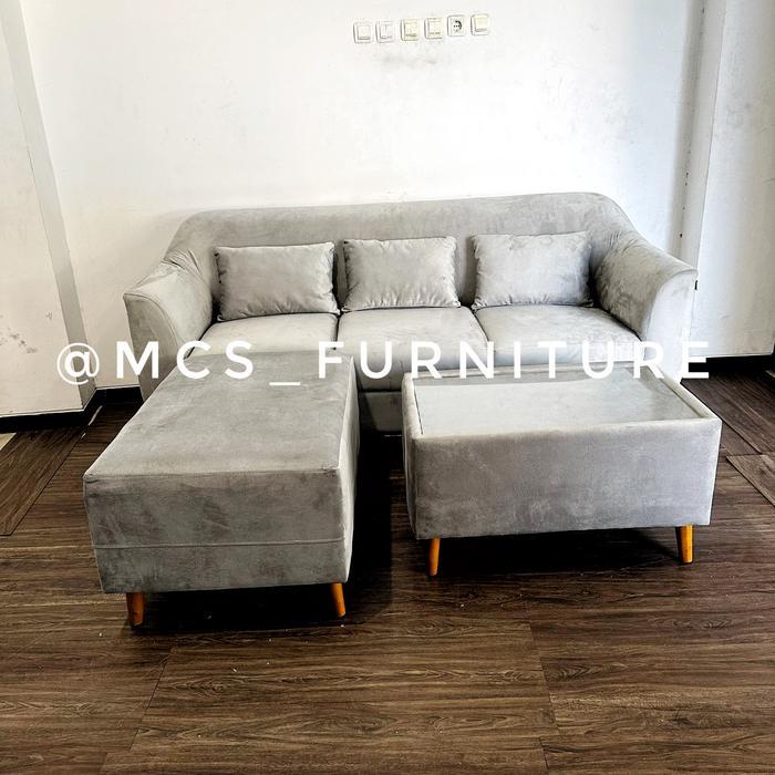 Sofa L Putus (bisa custom warna) Sofabed Mebel Furniture Semarang