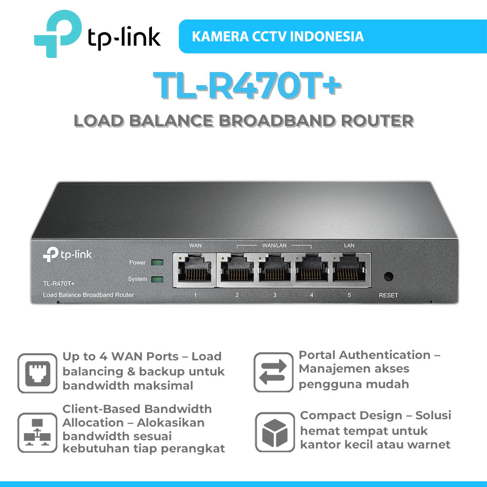 TP-LINK TL-R470T+ LOAD BALANCE BROADBAND ROUTER