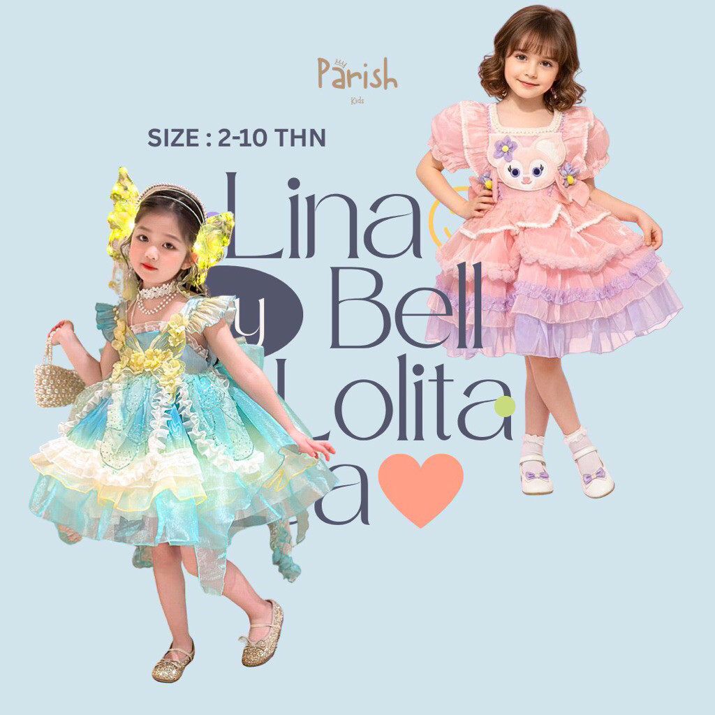Parishkids Lolita Costume Cosplay Party Dress /Dress Pesta Ulang Tahun Anak Perempuan