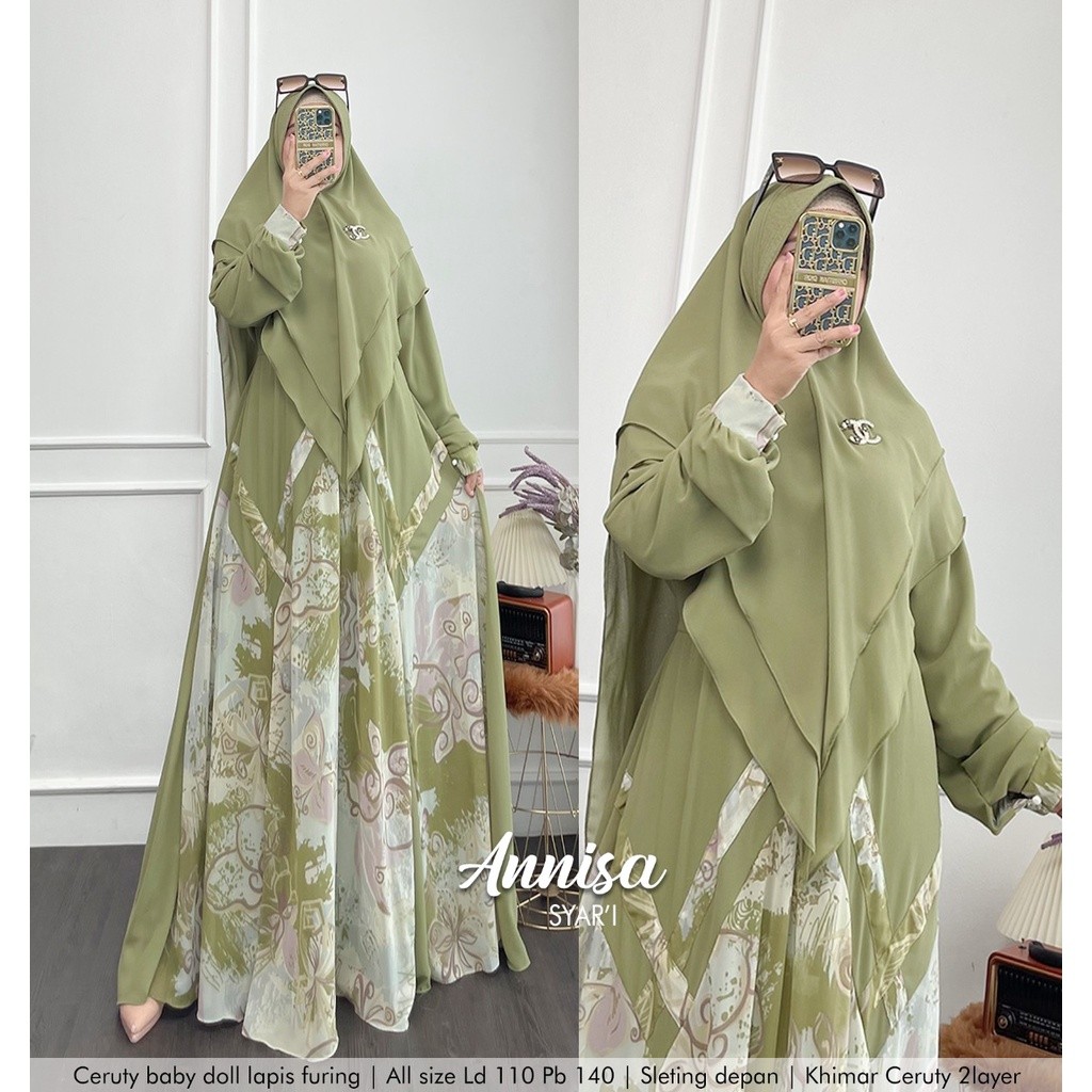 Khadijah Humaira Gamis Syari Ceruty Babydoll