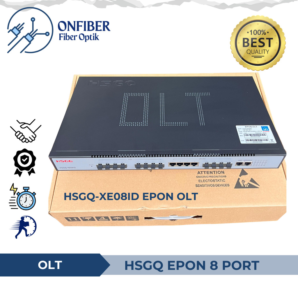 OLT HSGQ EPON 8 PORT | HSGQ-XE08ID EPON OLT | Optical Line Terminal