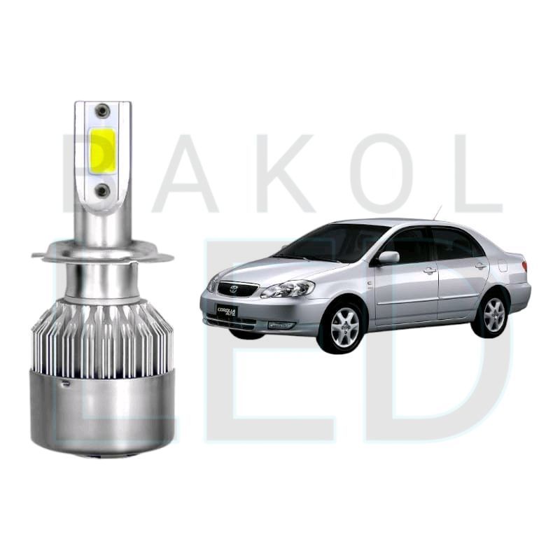 2pcs Lampu Utama Dekat LED H7 COB Mobil Toyota Corolla Altis E120 BL