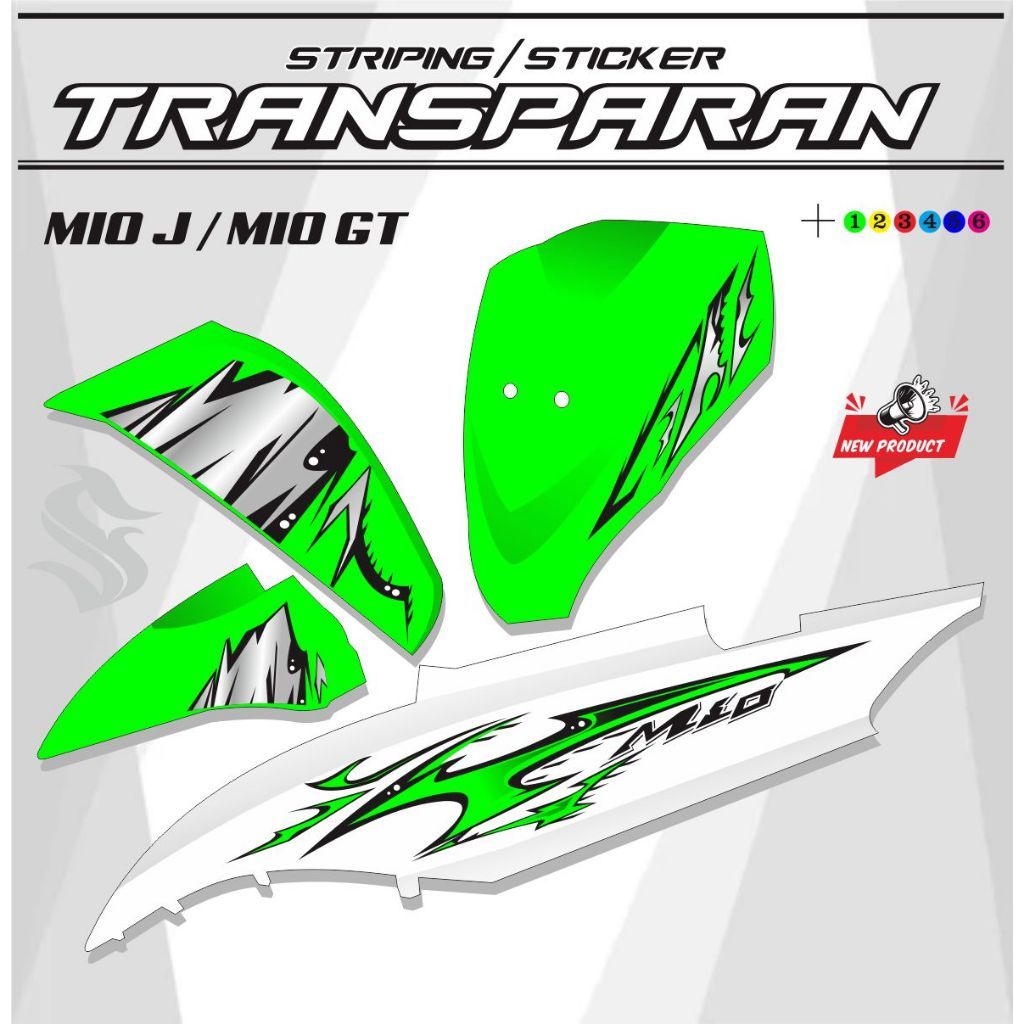 STRIPING TRANSPARAN MIO J VARIASI STIKER MIO GT / STIKER VARIASI