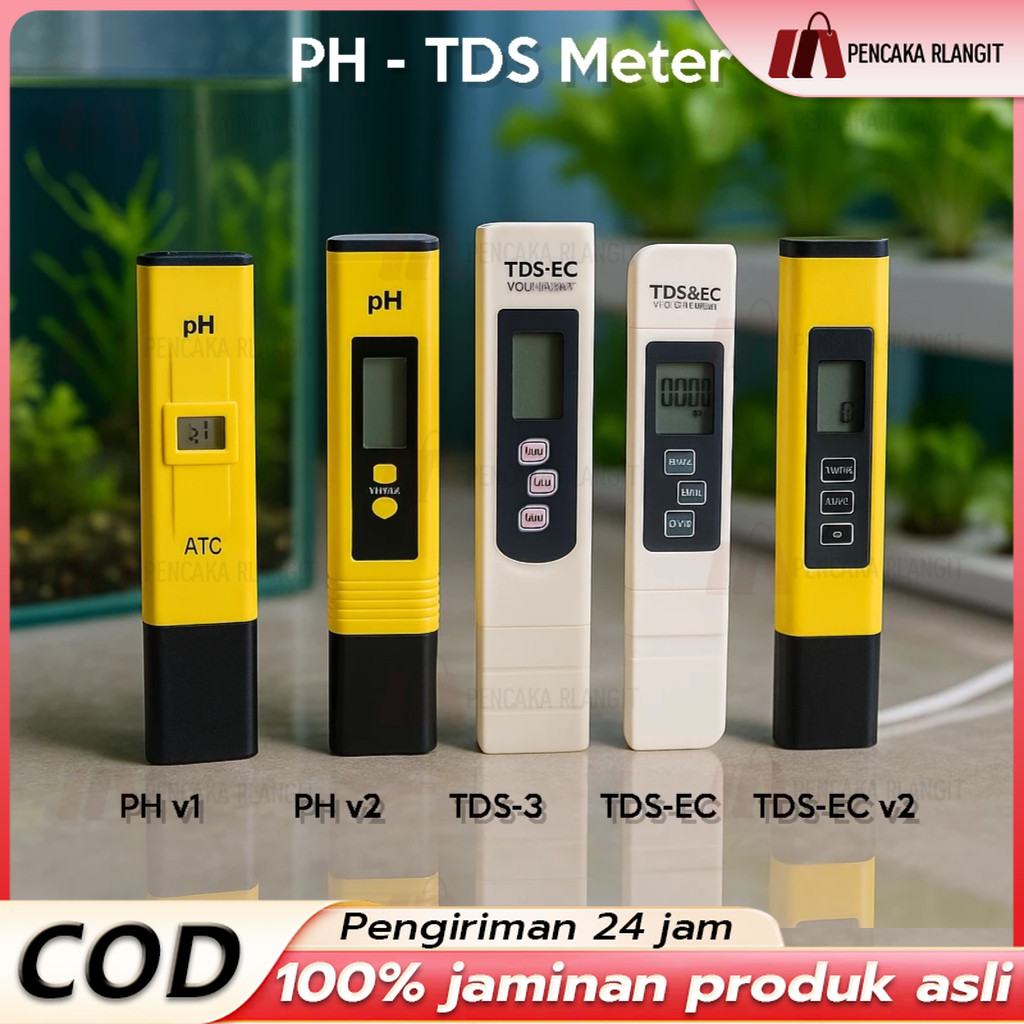 TDS Meter Hidroponik Alat Pengukur PH Air TDS meter pena dan ph meter TDS 3 TDS EC PH Meter