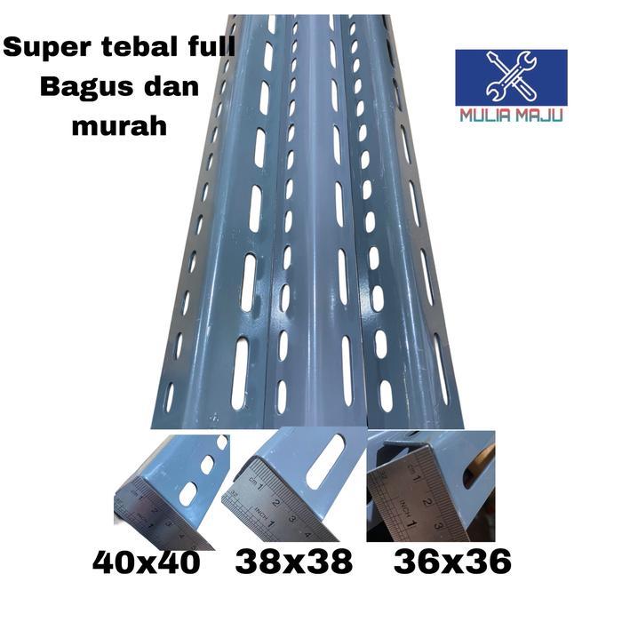 [ Promo ] || besi siku lubang 2Mili 3meter/ Besi Siku 2mili Tebal (Hrga Pabrik - 36x36 2.1mili