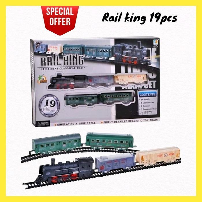 Mainan Kereta Api Rail King Set Lengkap Mainan Anak Laki Cowok