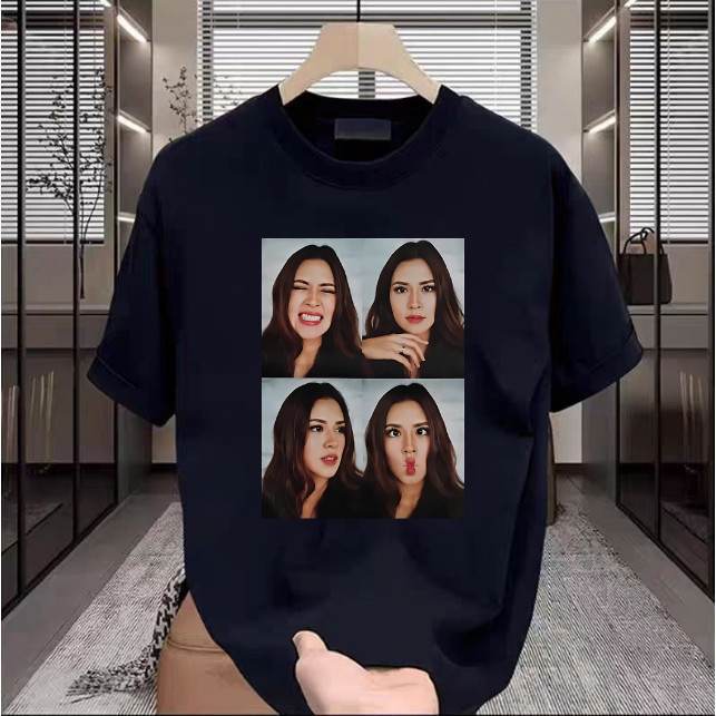 Baju Kaos - Raisa Kolase Black T-ShirtPakaian Berkualitas kaos  Dasar Pria Kaos Santai Kaos Hipster 