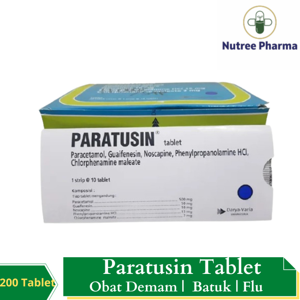 Paratusin Box isi 200 Tablet | Obat Batuk Pilek Panas Pereda Flu Demam