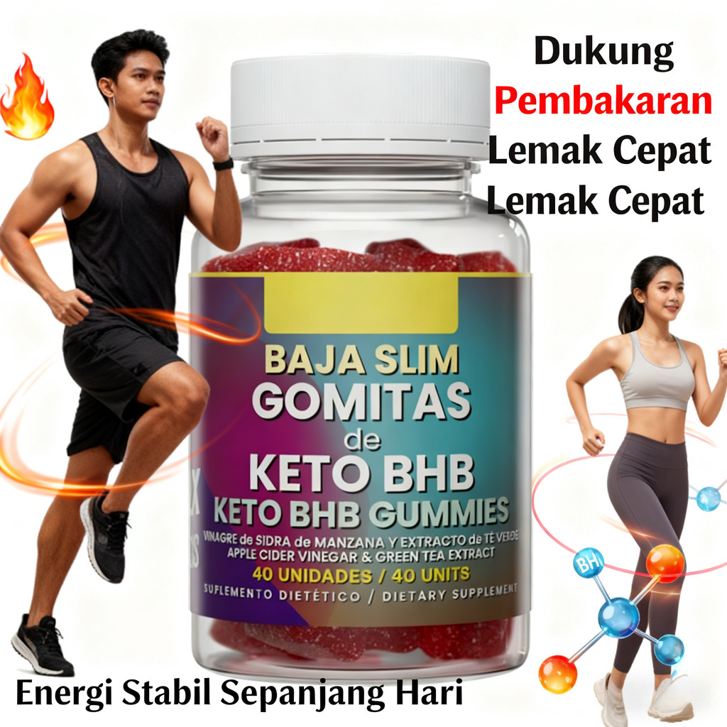 Permen Keto BHB Gummies - Bantu Turunkan Berat Badan, Diet Keto, 60 Gummies Rasa Enak  CO3068