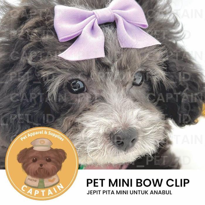[WIN] DOG BOW RIBBON PITA LUCU HAIR CLIP ANJING POODLE BICHON MALTIPOO - RED-2pcs