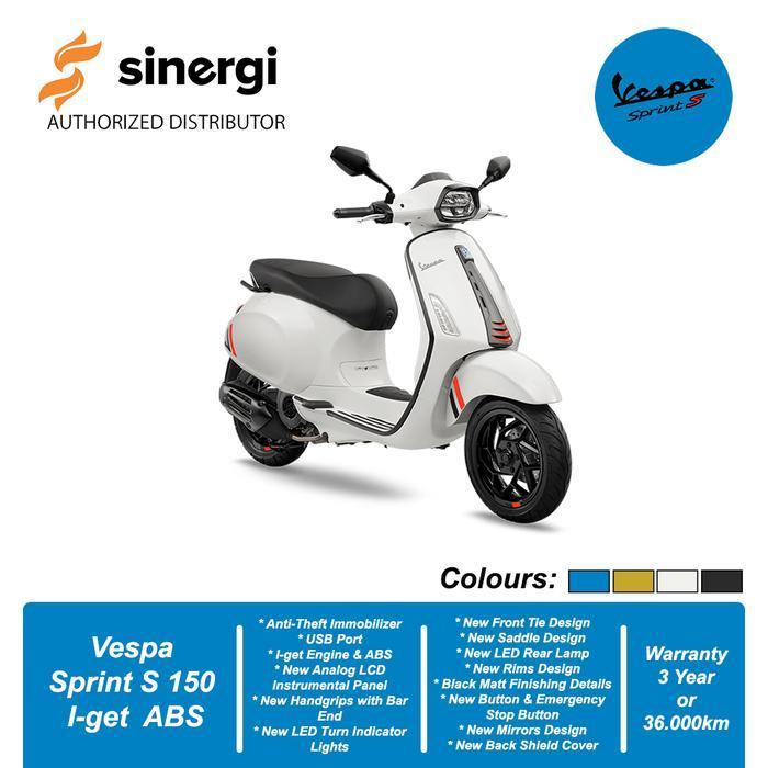VESPA SPRINT S 150 I-GET ABS - [BEKASI,DEPOK,TANGERANG] - BlackConvin2025 - WhiteInnoce2025