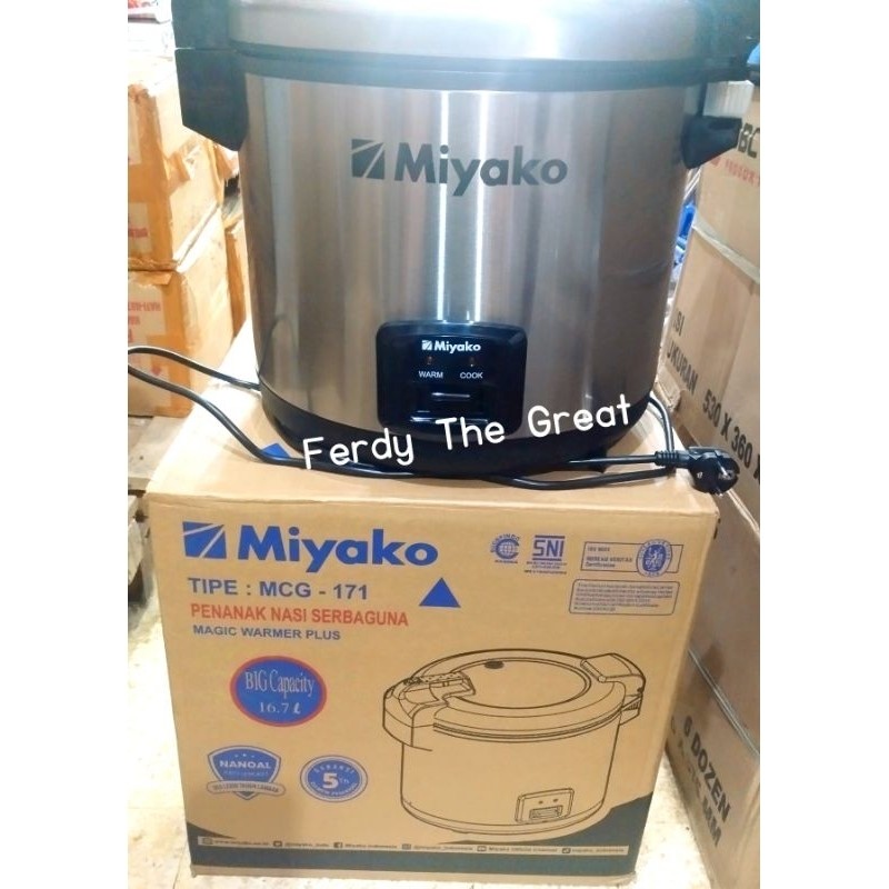 Magic com miyako 6 liter MCG 171 / mcg171 / penanak nasi / rice cooker/ magic com acara / magic com 