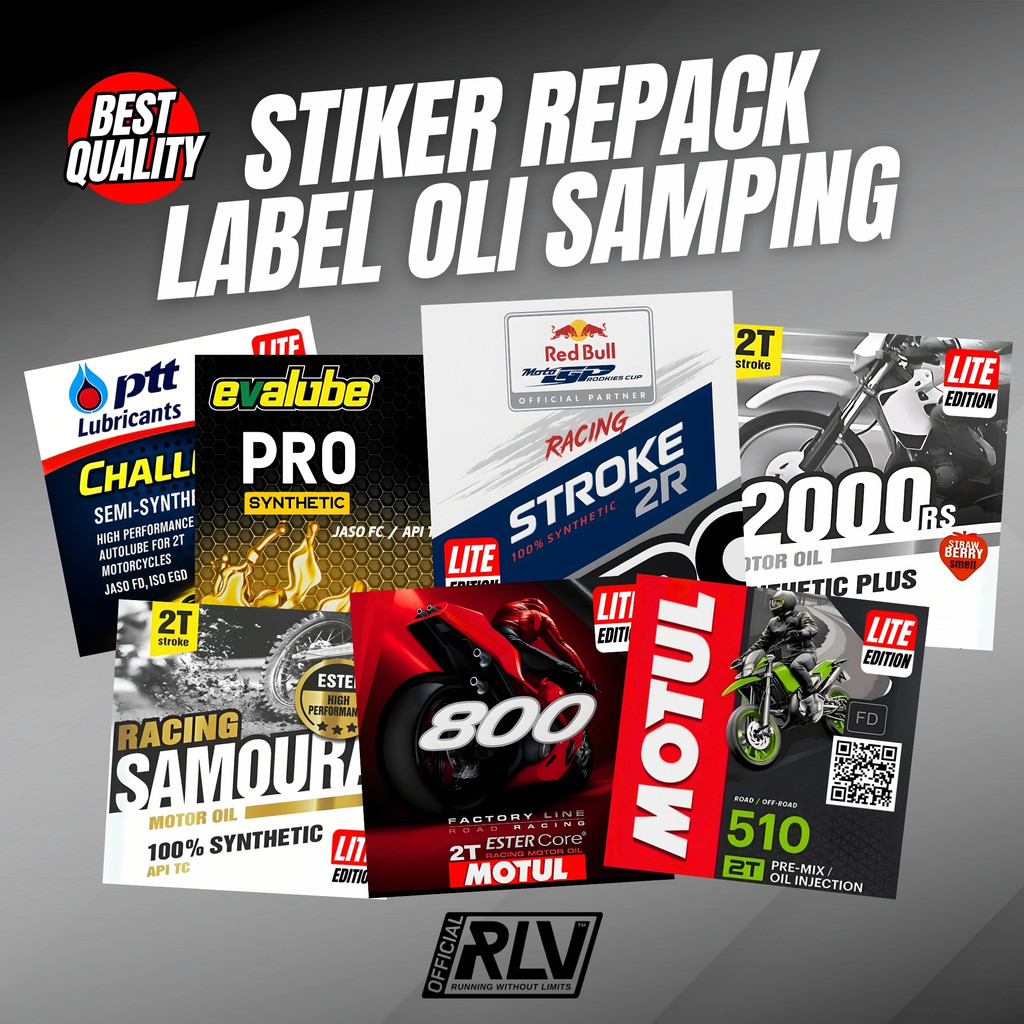 STIKER LABEL OLI SAMPING REPACK HARGA SATUAN - Label Sticker Repack Oli Samping