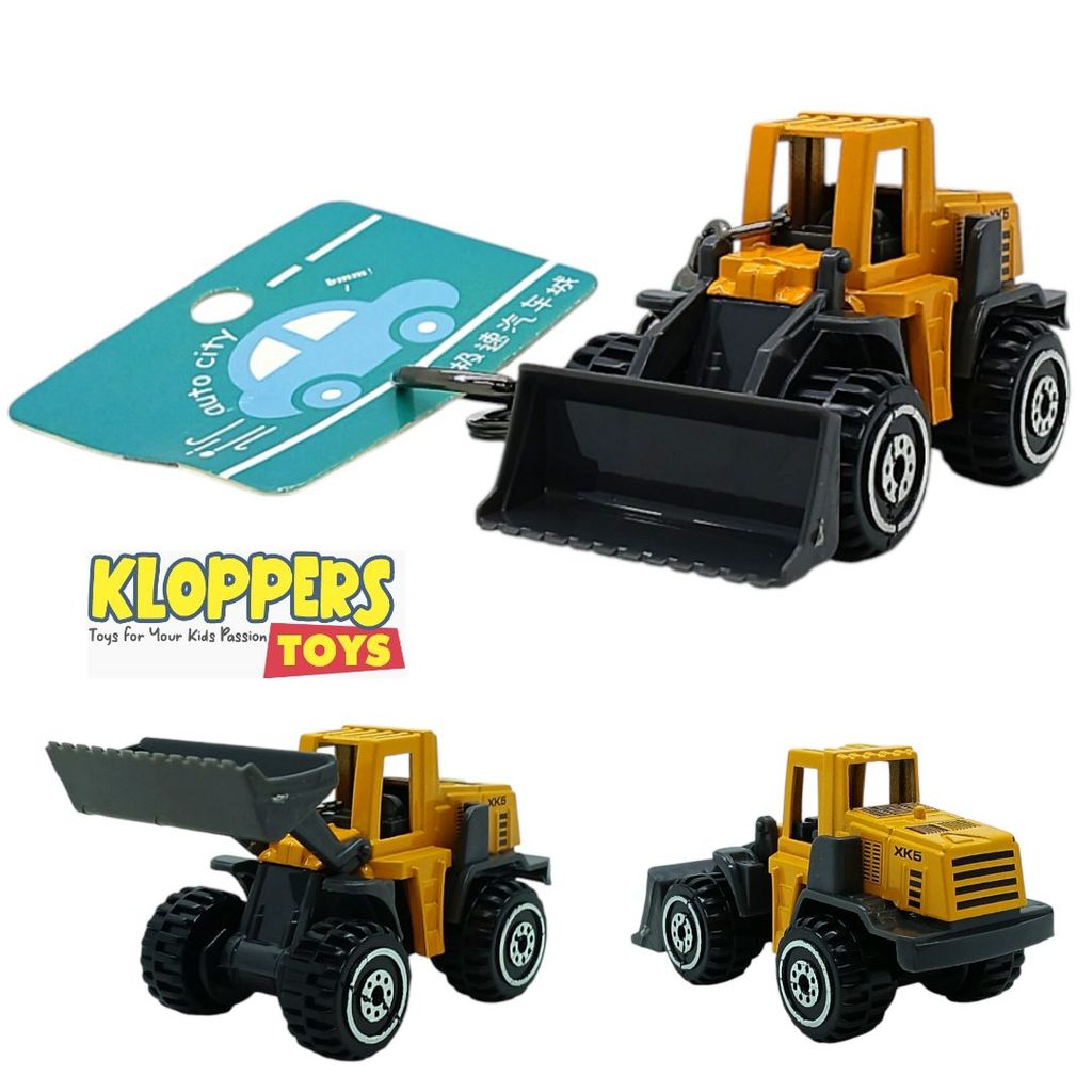 Miniatur Bulldozer Keychain - Mainan Miniatur Alat Berat Diecast