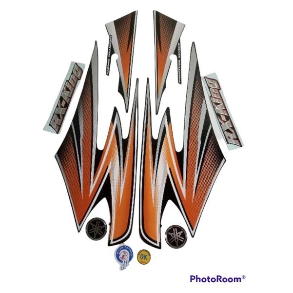 Striping lis rx king 2003 hitam orange original satu set