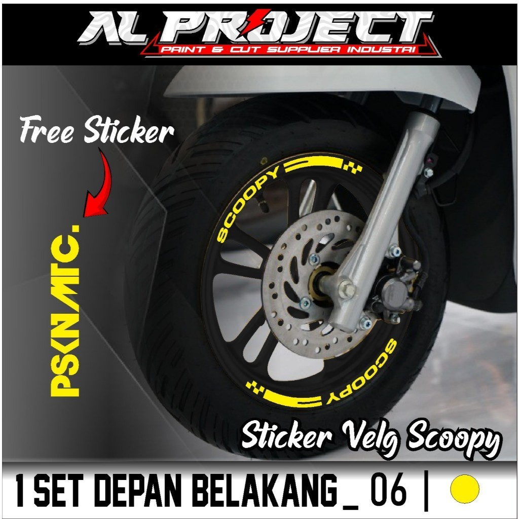 ( COD ) Sticker Cutting Velg SCOOPY Free Stiker - Aksesoris Cutting Sticker Velg Honda Scoopy 2022 L