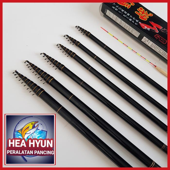 Oregon Stone Joran Tegek Kolong Carbon Ring 270-300-360-450-540-630 Ruas 6-10 Panjang 76-77cm Action