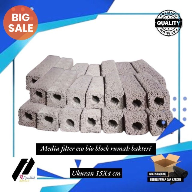 Media filter eco bio block rumah bakteri momogi/momogi media filter